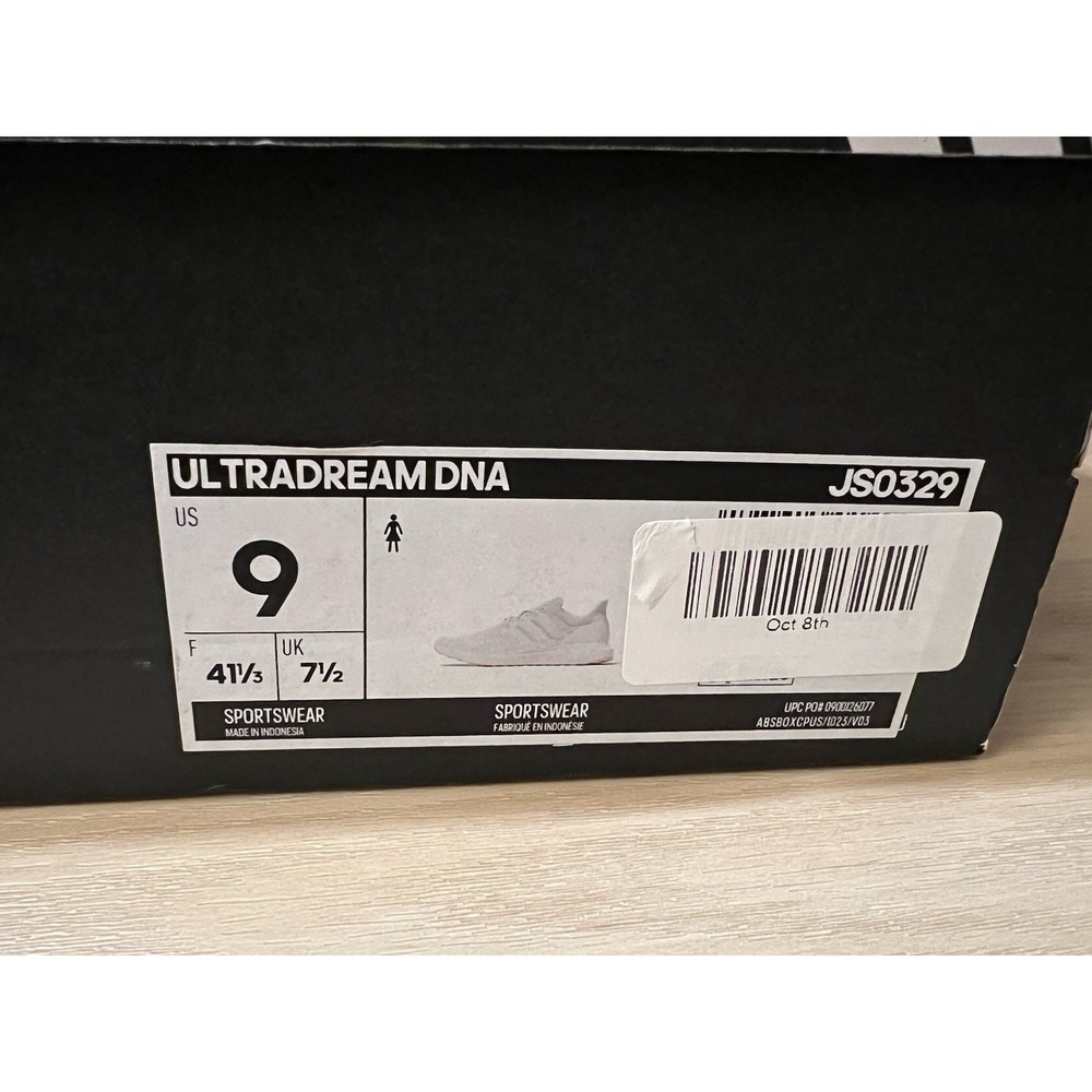 Adidas Women's Ultradream DNA JS0329 White/Light Blue Sneaker Size 9 New In Box - Picture 5 of 9